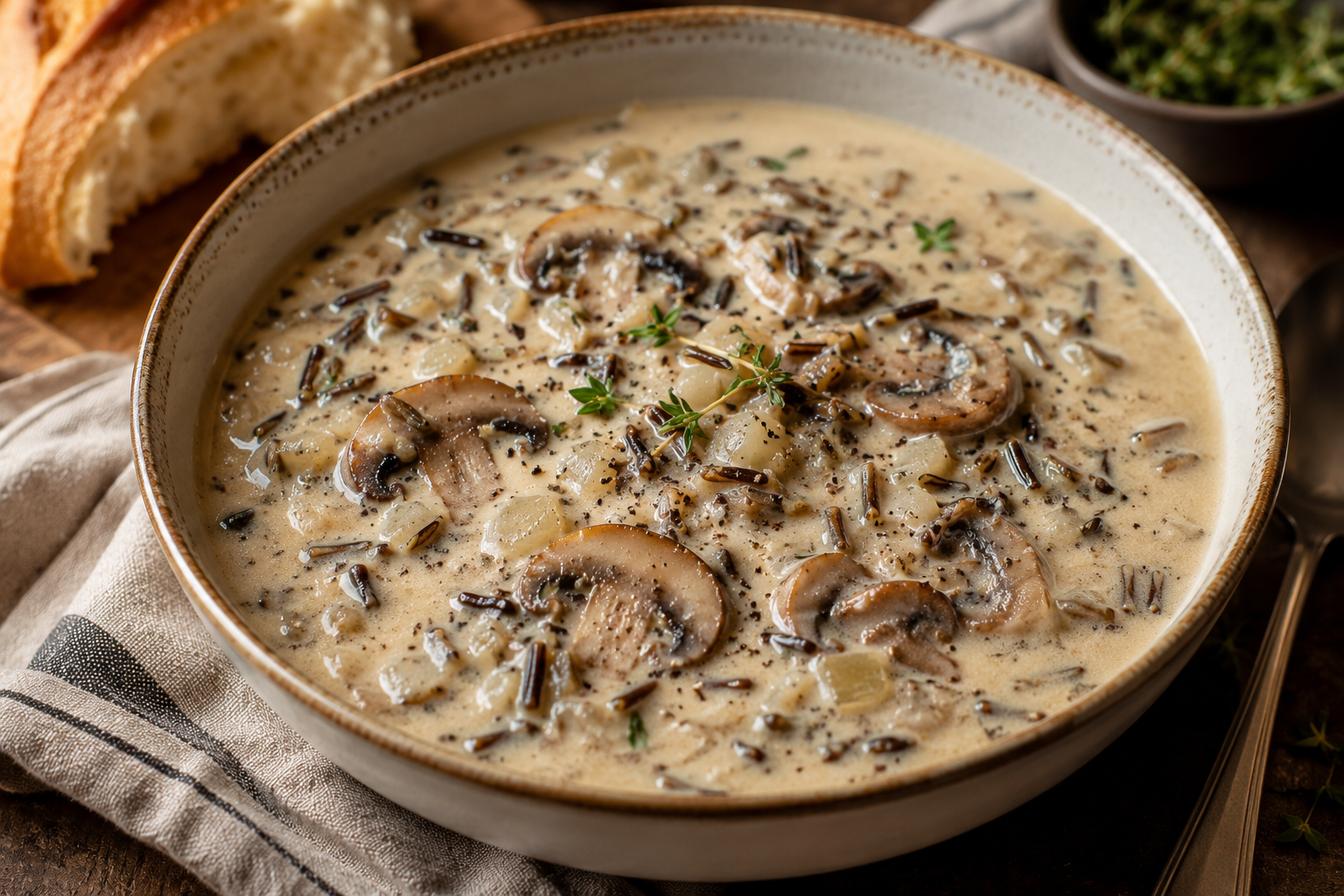 Creamy Mushroom & Wild Rice Soup, a Other family recipe